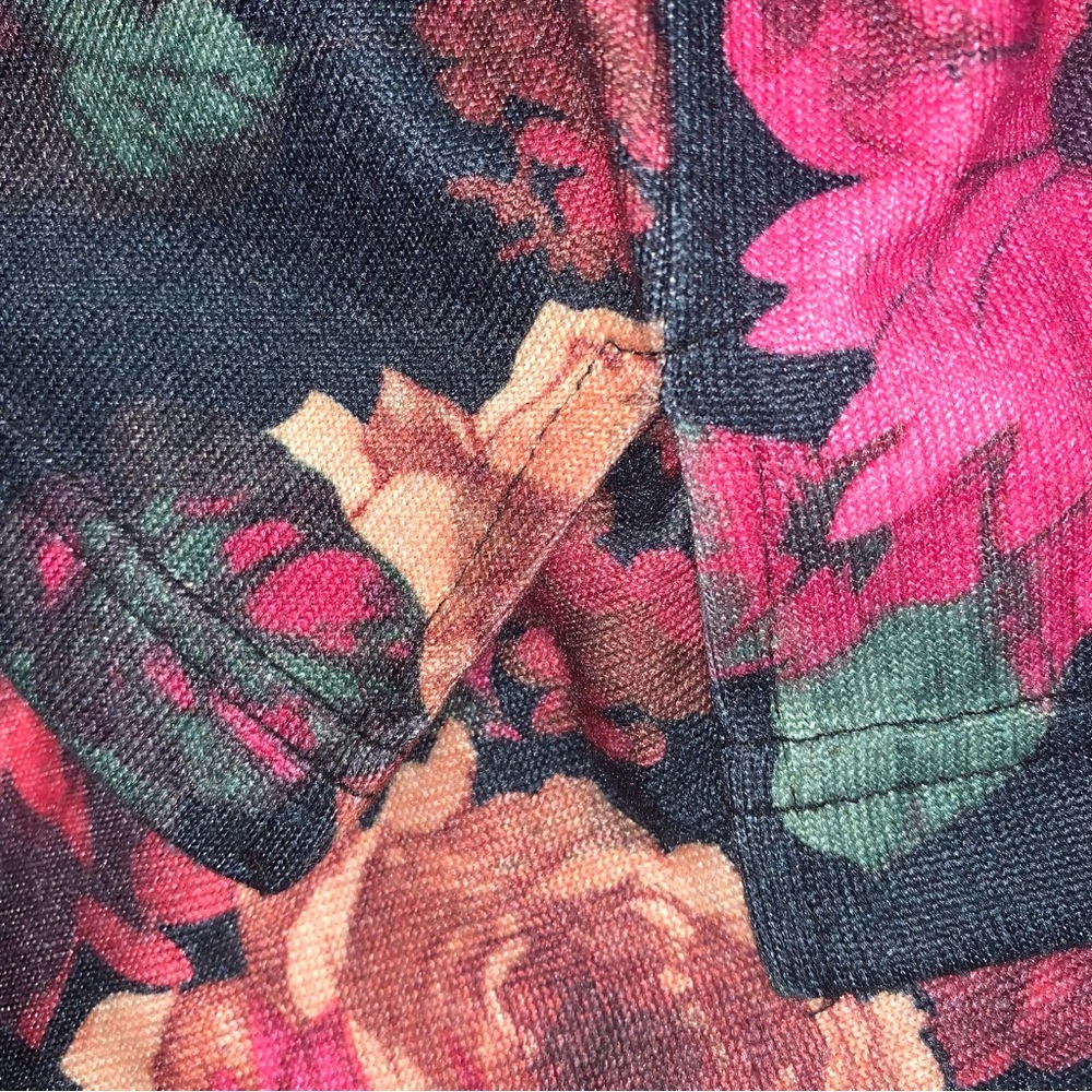 🆕 Floral Pattern Blouse Women’s 1X Loose Flowy Shirt Gems by Emily Daniels - Picture 6 of 11